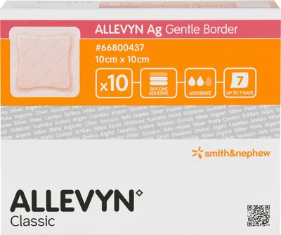 Produktbild von Allevyn AG Gentle Border 10x10cm Wundverband, 10 St VER