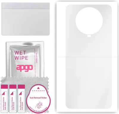 Produktbild von apgo Rückseite Schutzfolie, klar, kompatibel mit Xiaomi Poco X2, Hinten Hydrogel-Displayschutzfolie mit Positionierhilfe, kratzfest, einfache Montage