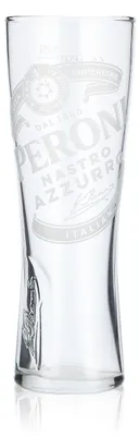 Produktbild von Peroni Bier Glas 0,25l Pokalglas "Nastro Azzuro" Signature Relief unten