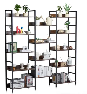 Productafbeelding van Boekenkast Metaal - Boekrek - Plantenrek - Opbergkast - Wandkast - 14 Lagen - Stabiel Metalen Frame
