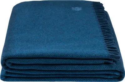 Produktbild von Zoeppritz Schurwolle Plaid mit Fransen Must Relax Farbe deep pacific Größe 130x190