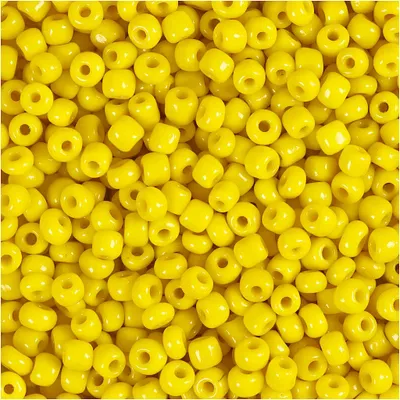 Produktbild von Rocailleperlen, D 3 mm, Größe 8/0, Lochgröße 0,6-1,0 mm, Gelb, 25 g/ 1 Pck [HOB-682011]