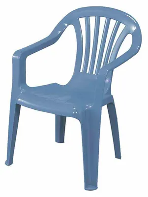 Immagine prodotto di Poltrona per bambini in plastica solida blu chiaro, monoblocco, impilabile