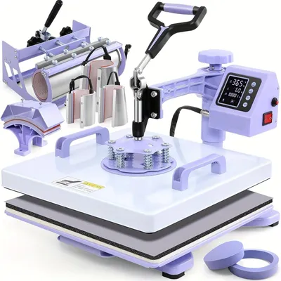 Immagine prodotto di Macchina multifunzione per trasferimento termico – Macchina per stampa a caldo – Pressa 8-in-1 – Pressa per magliette – Pressa per tazze – 38,1 x 38,1 cm