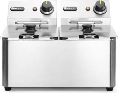 Immagine prodotto di Friggitrice HENDI Linea Cucina - 2x4L, Linea Cucina, 8L, 230V/6000W, 470x380x(H)315mm