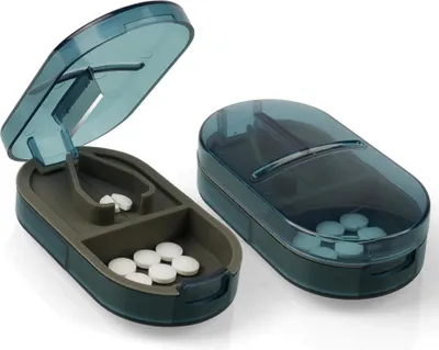 Produktbild von ACWOO Tablettenteiler für Kleine und Große Tabletten Transparent Blau