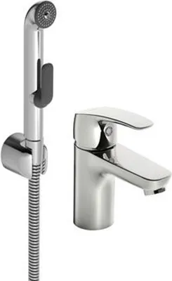 Produktbild von Hansa Waschtisch-Einhand-Einlochbatterie HANSAPINTO DN 15, mit Funktionsbrause verchromt