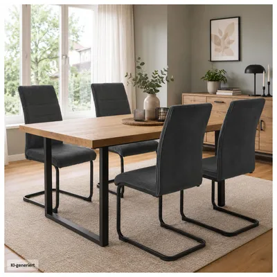 Produktbild von Schwingstuhl SallyP Cordstoff Grau