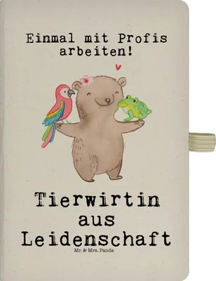 Produktbild von Mr. & Mrs. Panda Kladde Tierwirtin Leidenschaft - Transparent - Geschenk, Lustig, Bauernhof, Journal, din a5, Tagebuch, Witzig, Adressbuch, Spruch, notizbuch