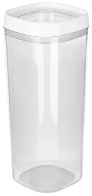 Produktbild von Vorratsdose & Aufbewahrungsdose - Kunststoffbehälter mit Deckel - 1,8 l - Für Trockenware - Wiederverwendbar - Vielseitig - Weiß