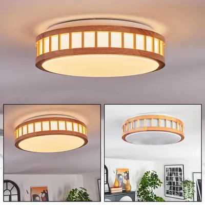 Produktbild von Buccino Deckenlampe aus Metall/Bambus/Kunststoff in Weiß/Naturfarben