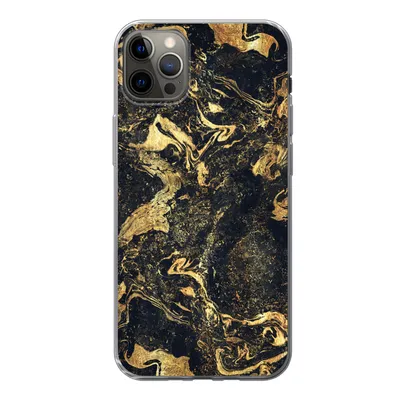 Produktbild von MuchoWow® Handyhülle Schutzhülle Hülle für iPhone 12 Pro Max Marmor - Luxus - Gold Silikon Softcase Handy Hülle - Hartschale