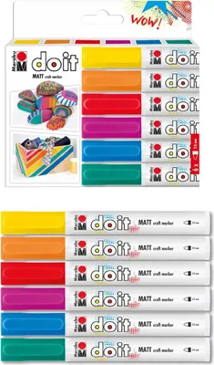 Immagine prodotto di Marabu 128000000201 Marcatore acrilico Marabu DO IT Craftmarker, set di 6 pezzi