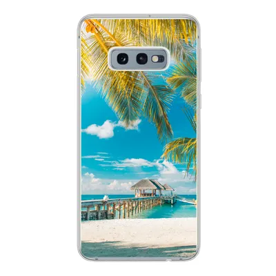 Produktbild von MuchoWow® Handyhülle Schutzhülle Hülle für Samsung Galaxy S10e Tropisch - Strand - Palme Silikon Softcase Handy Hülle - Handy