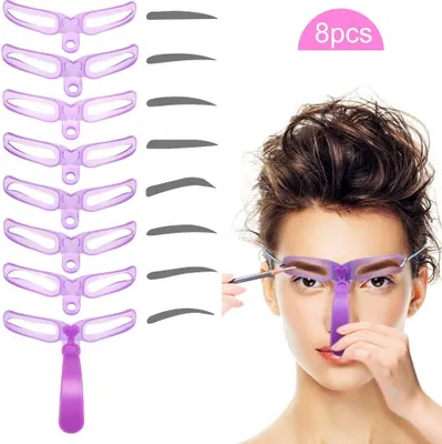 Produktbild von Augenbrauen Schablone Set, Wasserfest Wiederverwendbar DIY 8 Stück