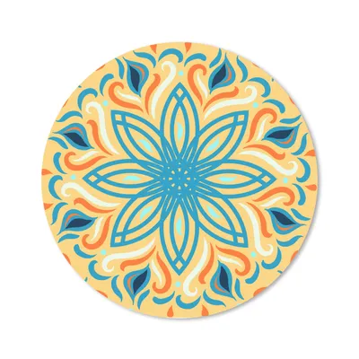 Produktbild von MuchoWow® Mauspad Mousepad Blume - Blätter - Blau 20x20 cm - Mousepads - Maus Mat - Pad - Mausunterlage - Schreibtischmatte