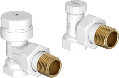 Produktbild von Mexen Eck-Heizkörperventile, weiß - W901-000-20