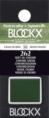 Produktbild von Blockx 3x Aquarellfarbe, Chromoxidgrün - 1/2 Näpfchen 1,5ml - Chromgrün 41262BXC