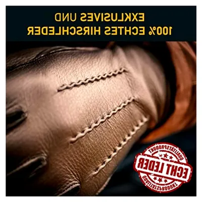 Produktbild von Herren Lederhandschuhe - Weiche Hirschlederhandschuhe gefüttert mit Kaschmir - Winterhandschuhe aus Leder