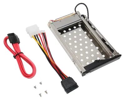 Image de Plateau interne SATA pour SSD/disque dur de 2,5 pouces, compatible SATA I, II et III (6 Gbps), avec fonction « hot swap » et indicateur LED de verrouillage de sécurité
