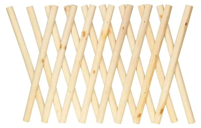 Produktbild von Ausziehbarer Jägerzaun 160-300 cm aus frischem Kiefernholz, 101 cm hoch, verstellbar, Naturholzfarbe