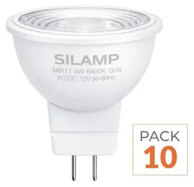 Produktbild von 10er-Pack – LED-Glühbirne GU4 / MR11 4 W 12 V – Tageslichtweiß 4000 K – 5500 K