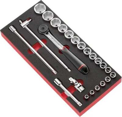 Produktbild von 1/2" 6-Punkt metrisches Steckschlüssel-Schaumstoffmodul S.161B - FACOM - MODM.S1APB