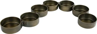 Zdjęcie produktu dla Stojak na tealight 7x metalowy w kolorze antycznego złota 33 cm | 12 sztuk