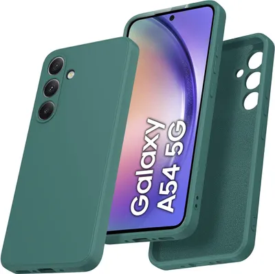 Immagine prodotto di Custodia per Samsung Galaxy A54 Morbido silicone liquido, custodia in gomma antiurto Verde notte