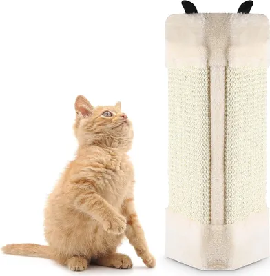 Produktbild von 40 x 23 cm Katzenkratzmatte Sisal Kratzpappe Wandkratzschutz Sofa Katzenkratzbrett Faltbare Katzenkratzbretter mit Plüsch Wandkratzen