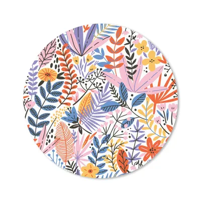 Produktbild von MuchoWow® Mauspad Mousepad Sommer - Pflanzen - Pastell 40x40 cm - Mousepads - Maus Mat - Pad - Mausunterlage - Schreibtisch Accessoires