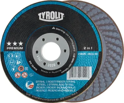 Zdjęcie produktu dla TYROLIT Tarcza do szlifowania zgrubnego RONDELLER D 125 ziarnistość 36 - 908227