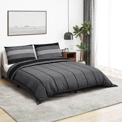 Produktbild von Bettwäsche-Set Dunkelgrau 260x240 cm Baumwolle