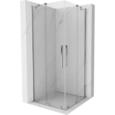 Obrázok produktu pre Mexen Velar Duo sprchová kabína, posuvné dvere 90 x 90 cm, Priehľadné, Chrómová - 871-090-090-02-01