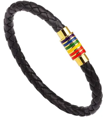 Productafbeelding van Regenboogarmband - Goud - Magnetische sluiting
