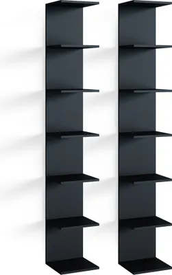 Produktbild von Wandregal Vicco Paolo Schwarz 30 x 190 cm 2er Set, Model 35144