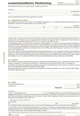 Image de 10x RNK Verlag 555 Landwirtschaftlicher Pachtvertrag 4 Seiten gefalzt auf DIN A4