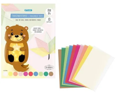 Produktbild von 10 Blatt Transparentpapier / DIN A4 / 10 Farben