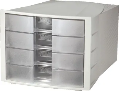 Produktbild von HAN 1010-X-63 Schubladenbox IMPULS, 4 Schübe, Gehäuse: lichtgrau