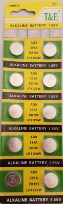 Produktbild von 10x AG 8 Uhrenbatterie 391 381 für Armbanduhr Knopfzelle SR 1120 V391 LR 1121