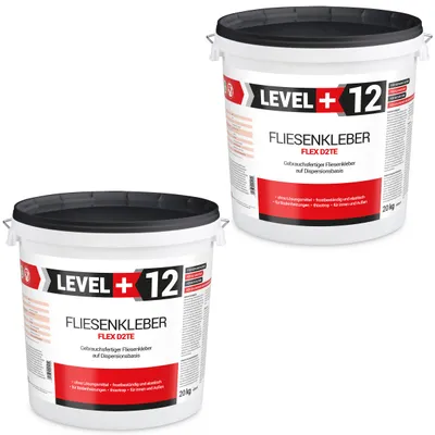Zdjęcie produktu dla Gotowy Klej do Płytek 40KG Biały Dyspersyjny Klej do Płytek do Glazury Terakoty LEVEL Plus 12