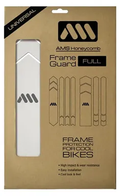 Produktbild von All Mountain Style Honeycomb Full Rahmenschutzaufkleber Weiß  Weiß One Size