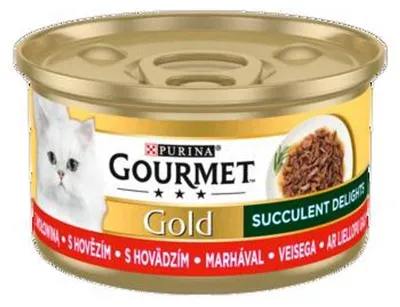 Produktbild von Purina GOURMET GOLD Saftige Köstlichkeiten Rindfleisch 85g