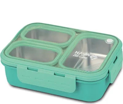 Immagine prodotto di Scatola bento in acciaio inox NAVA 800 ml - turchese
