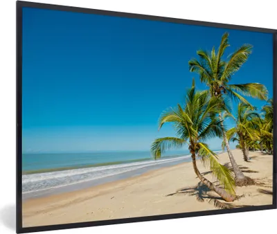 Produktbild von MuchoWow® MuchoWow® Gerahmtes Poster Strand - Meer - Palme 90x60 cm - Poster mit zchwarzem Bilderrahmen - Fotorahmen - Foto-Plakat
