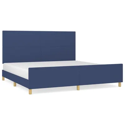 Immagine prodotto di vidaXL Struttura letto senza materasso blu 200x200 cm in tessuto