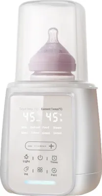 Produktbild von 6-in-1 Babyflaschenwärmer: Schnellheizung, Auftauen, Sterilisation, 30-100°C, Touchscreen, 24h Temperaturhaltung
