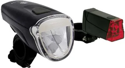 Produktbild von Fahrrad LED Batteriebeleuchtungs Set 40 Lux Frontleuchte Rücklicht