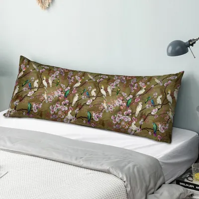 Productafbeelding van Bolster kussenslopen - Zwangerschap Orthopedische Ondersteuning Kussensloop (Single 54 inch, Gouden Vogel