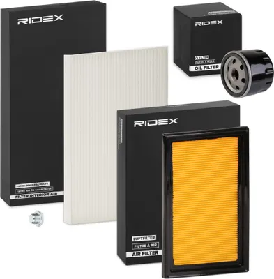 Produktbild von RIDEX Filterset Inspektionspaket Filtersatz für NISSAN Qashqai / Qashqai +2 I (J10, NJ10)